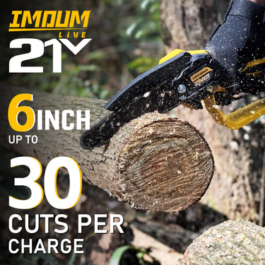 IMOUMLIVE Cordless 6 Inch Mini Chainsaw - Imoum
