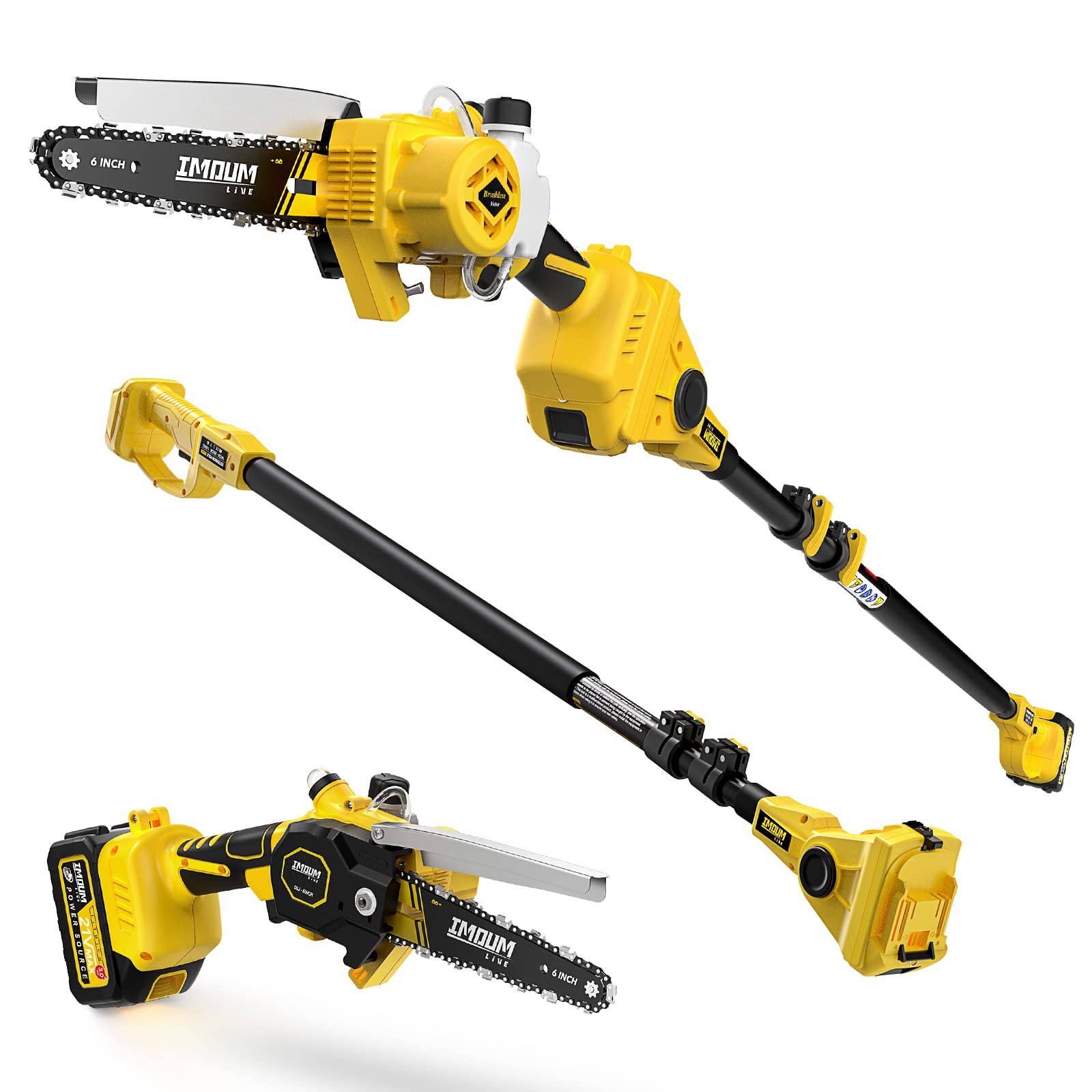 Electric Chainsaw Seesii Ps620 2-In-1 Electric Pole Saws: Inch